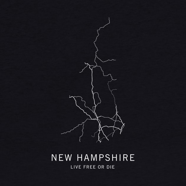 New Hampshire State Road Map by ClarkStreetPress